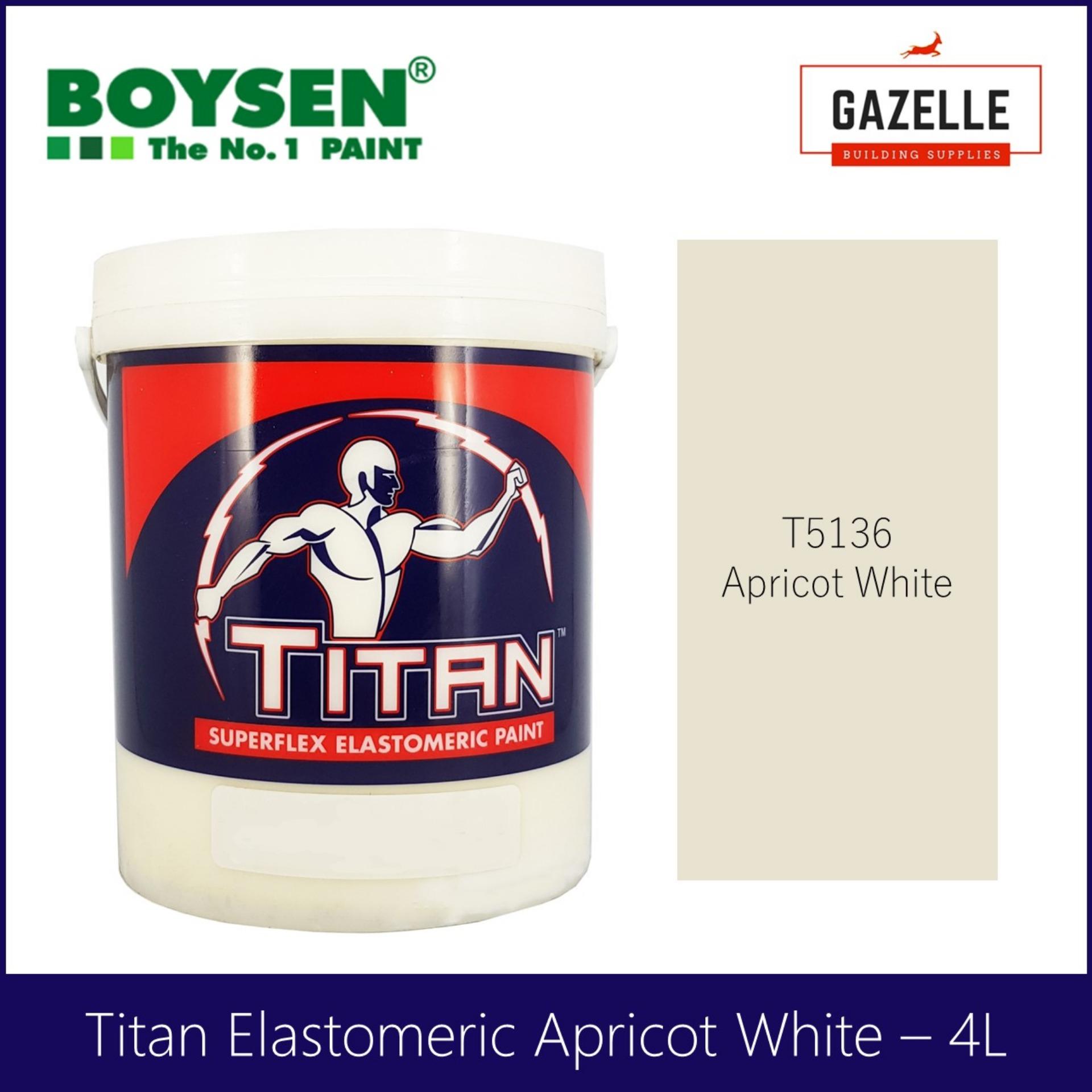 Titan Elastomeric Paint Apricott white 4L Lazada PH
