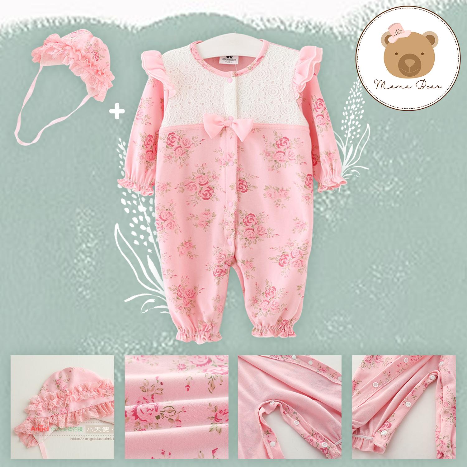 frilly baby rompers