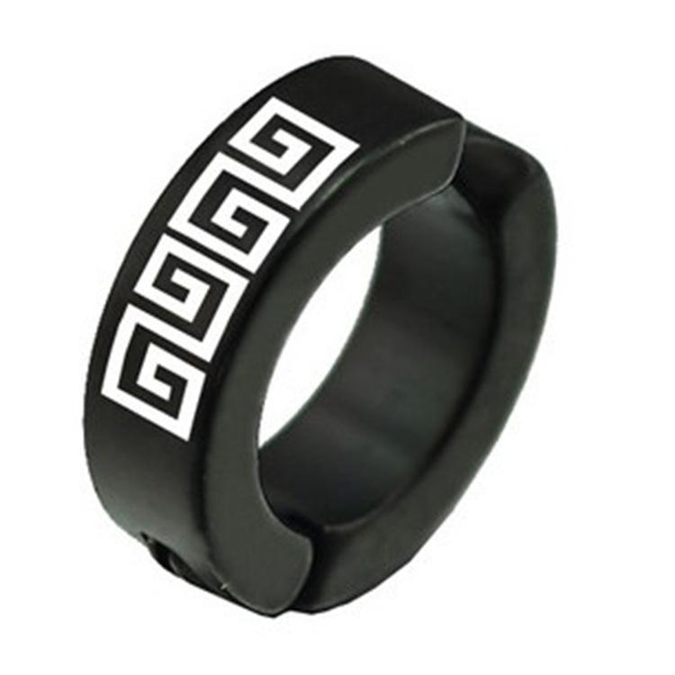 4pcs Fashion LOVE Ear Clip Vacuum Plating Non Pierced Earrings Titanium