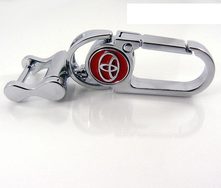 New Metal Leather Key Chain Key Ring car logo Keychain Silver Ring For