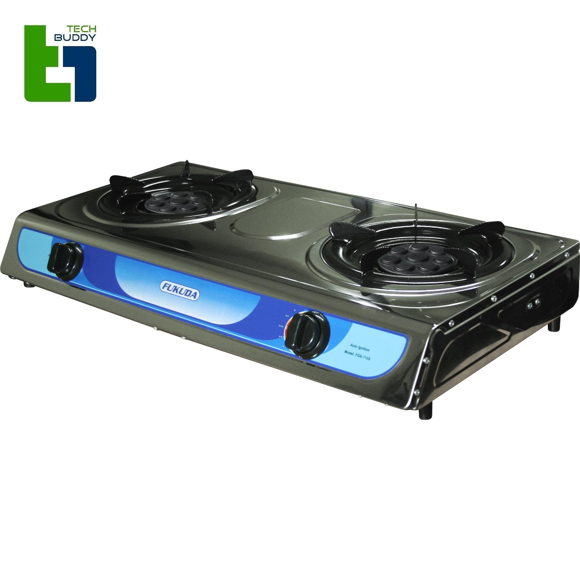 Fukuda Gas Stove Double Burner Stainless with Auto Ignition review and