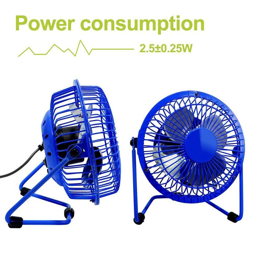Metal Desk FanGlamouric Small Table Fan 4 Inch Mini Portable Size USB