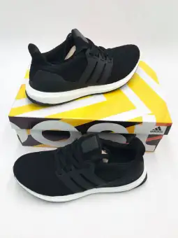 adidas ultra boost black/white running 