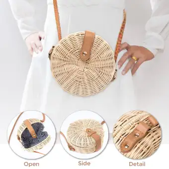 wicker side bag