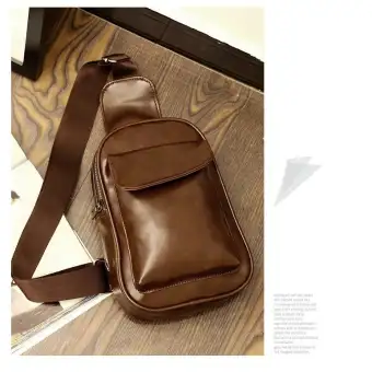 mens chest bag leather