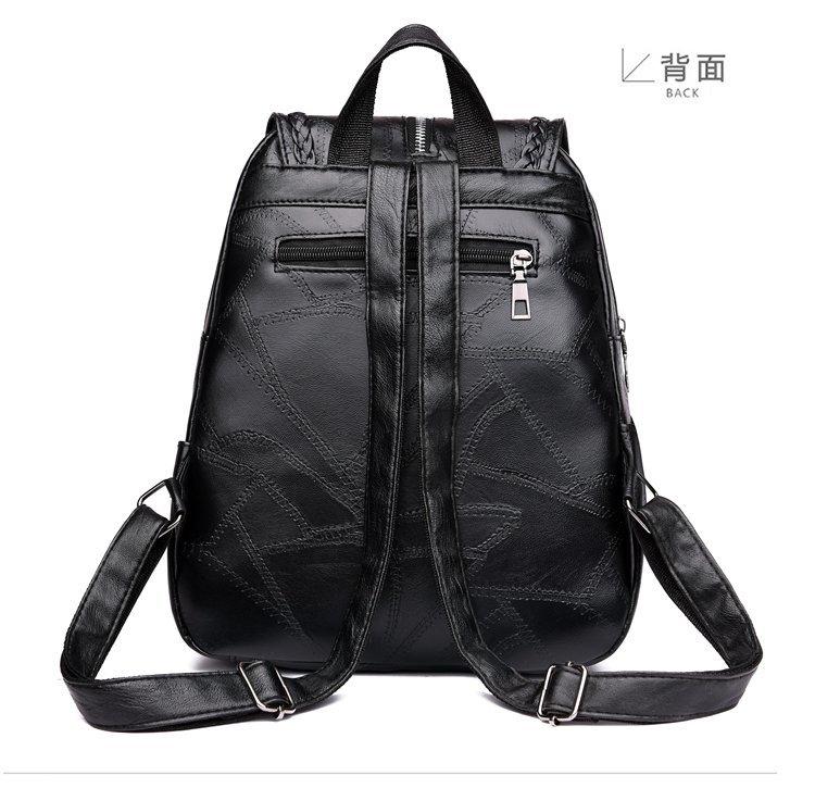 UISN MALL Korean Leather backpack (black) 024 review and price