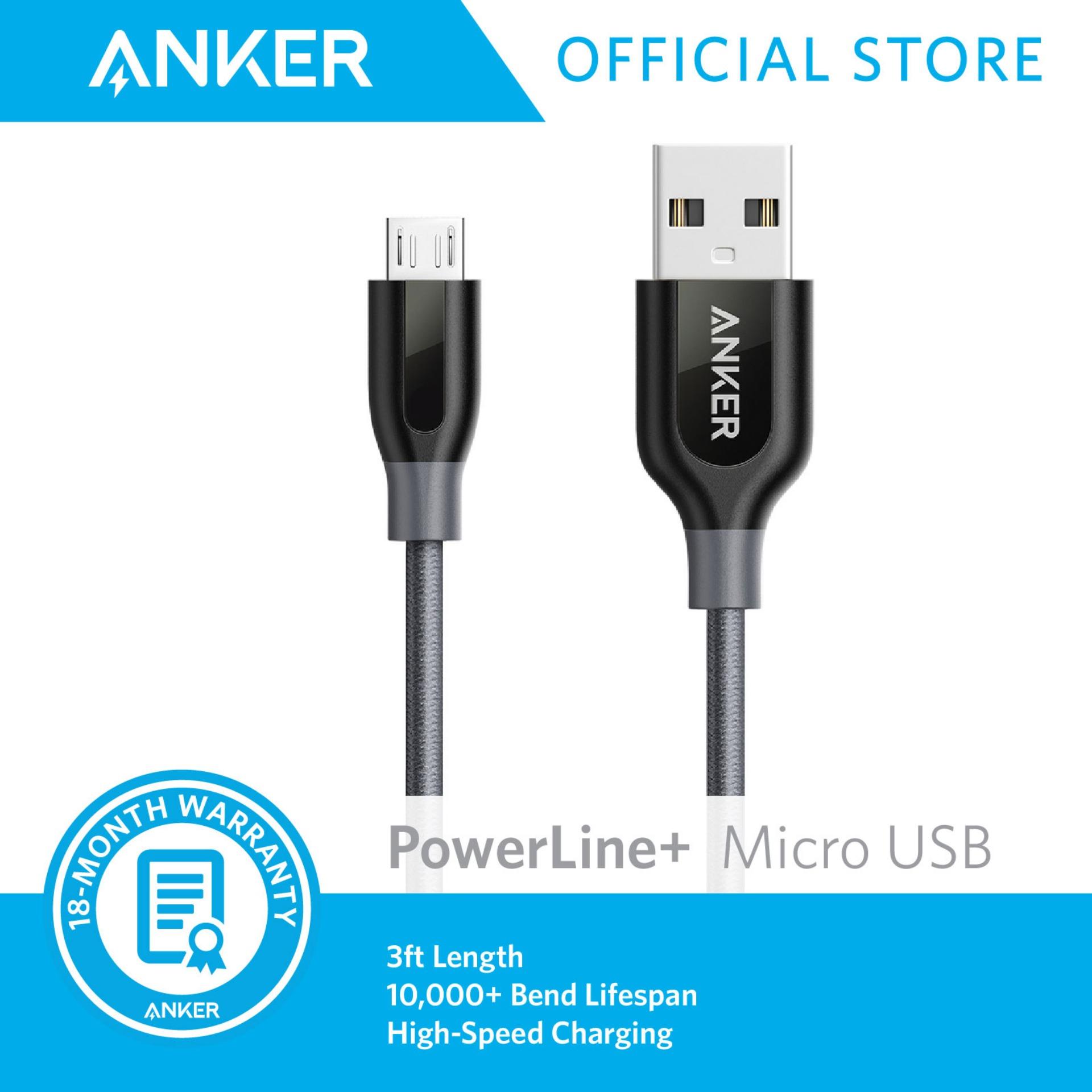 Anker PowerLine+ Micro USB 3ft UN Gray