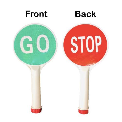 Stop & Go Reflective (Back to Back) Hand Signal Road Traffic Safety ...