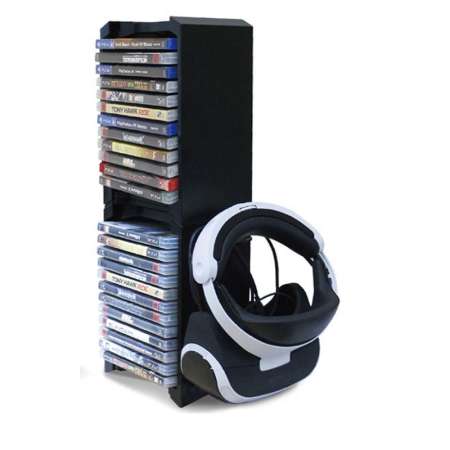 สองชั้น Multi - functional ชุดขาตั้ง 24 GAMING แผ่นเก็บที่นั่งสำหรับ PS4 Pro/PS4 Slim/PS4/ x-ONE S/แว่น VR - INTL