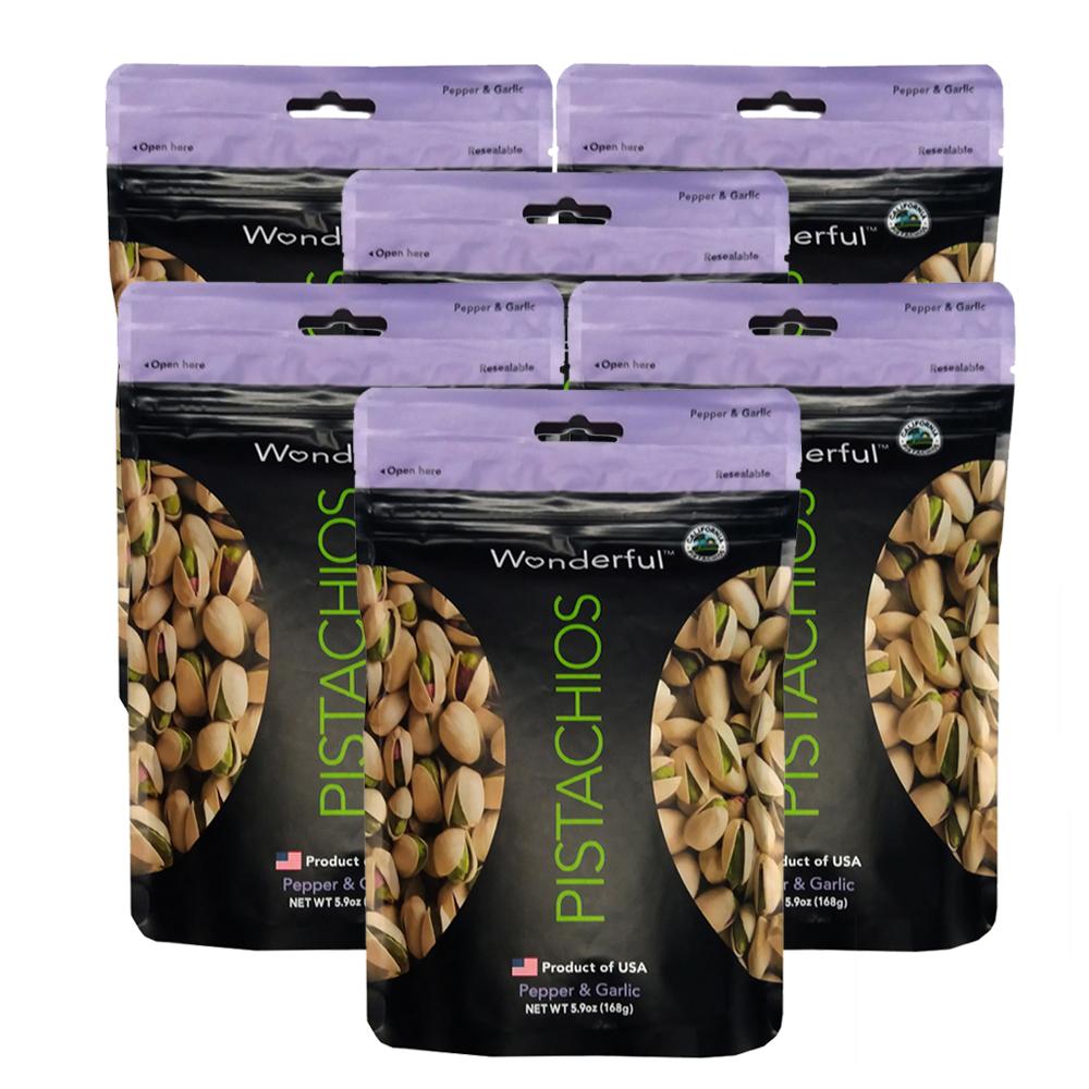 Wonderful Pepper n Garlic Pistachios 6 Pack (168g per pack) Lazada PH