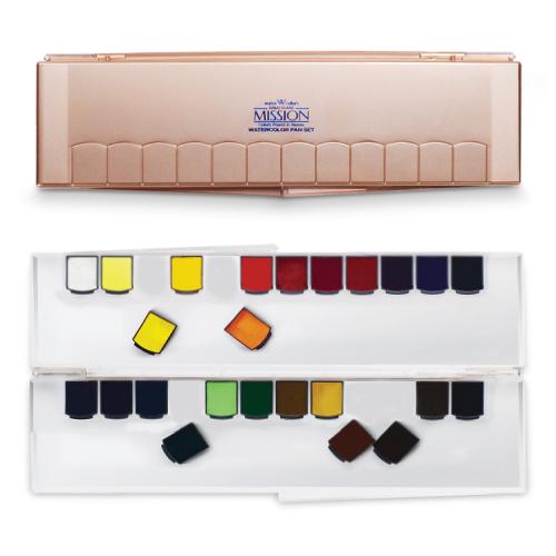 Mijello Watercolor Palette MWP-1630 Airtight Double Decker 30 Wells  335x175x30mm