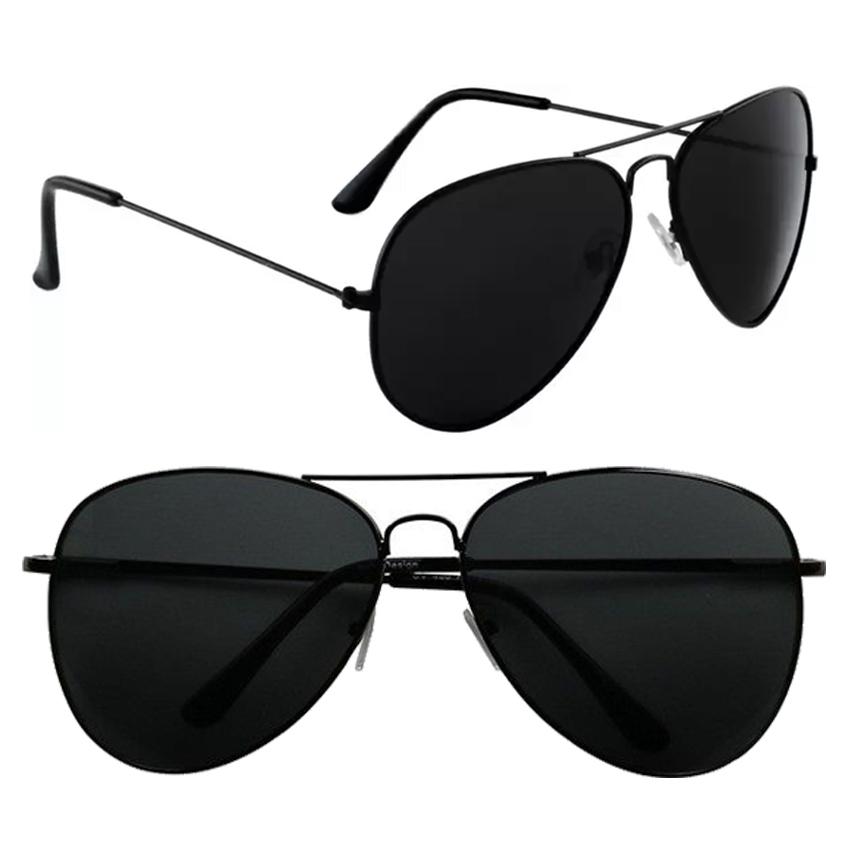 FunkyTradition Stylish Full Black Aviator Sunglasses-tuongthan.vn