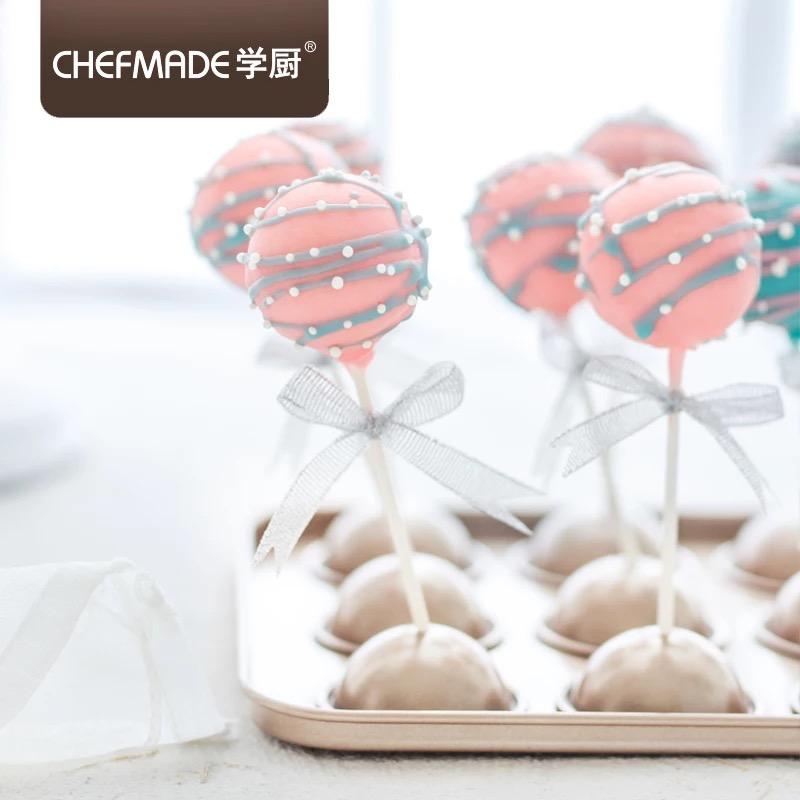 Chef Made DIY Lollipop Bánh Bộ Tạo Khuôn Hình Lò Nướng Với Hình Tròn Hoạt Hình Sô Cô La Nướng Dụng Cụ 12 Với Khay Nướng