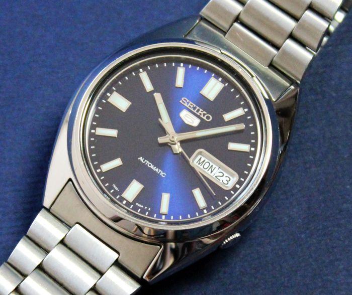 Seiko 5 Blue Dial Stainless Steel SNXS77 Automatic Men's Watch SNXS77K1 |  Lazada PH