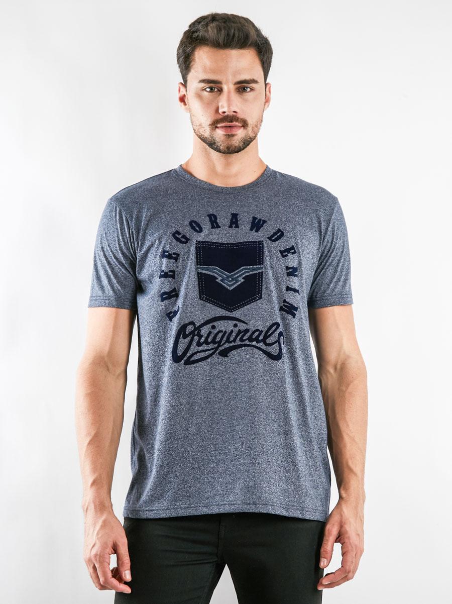 Freego Men's CVC Jaspee Graphic T-Shirt in Navy Blue | Lazada PH