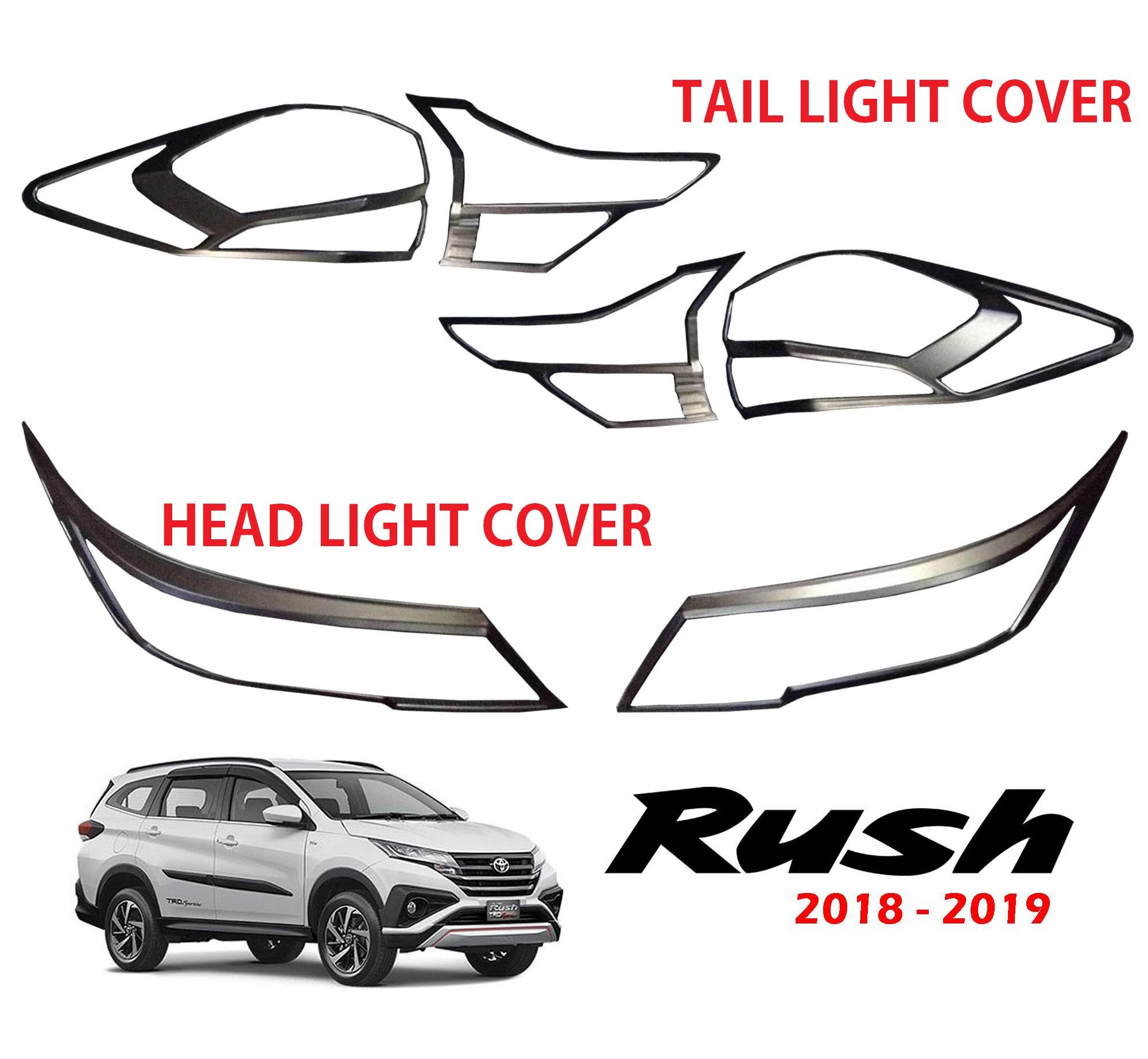 Toyota Rush 2018-2019 Headlight & Tail Light Cover (Matte Black