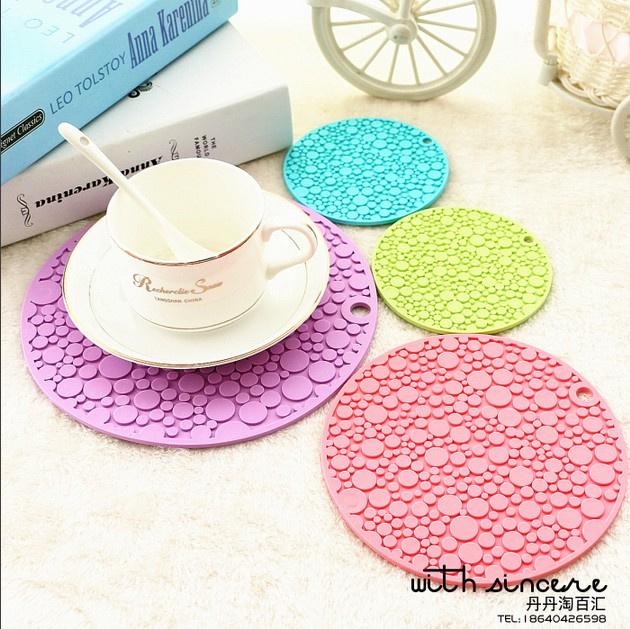 Mốt Thời Thượng Silicone Dày Sưởi Ấm Lót Cốc Tấm Lót Đĩa Ăn