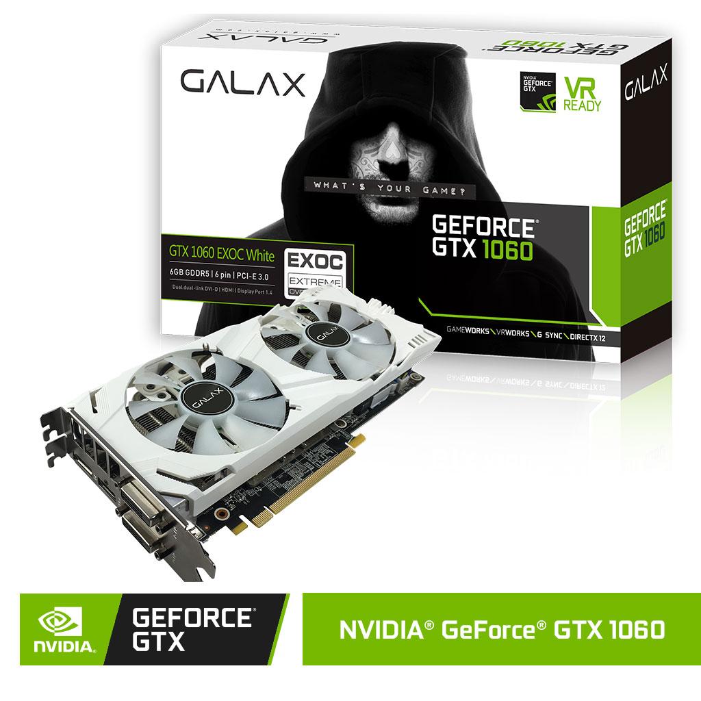 Galax GeForce GTX 1060 Exoc White 6GB GDDR5 192BIT