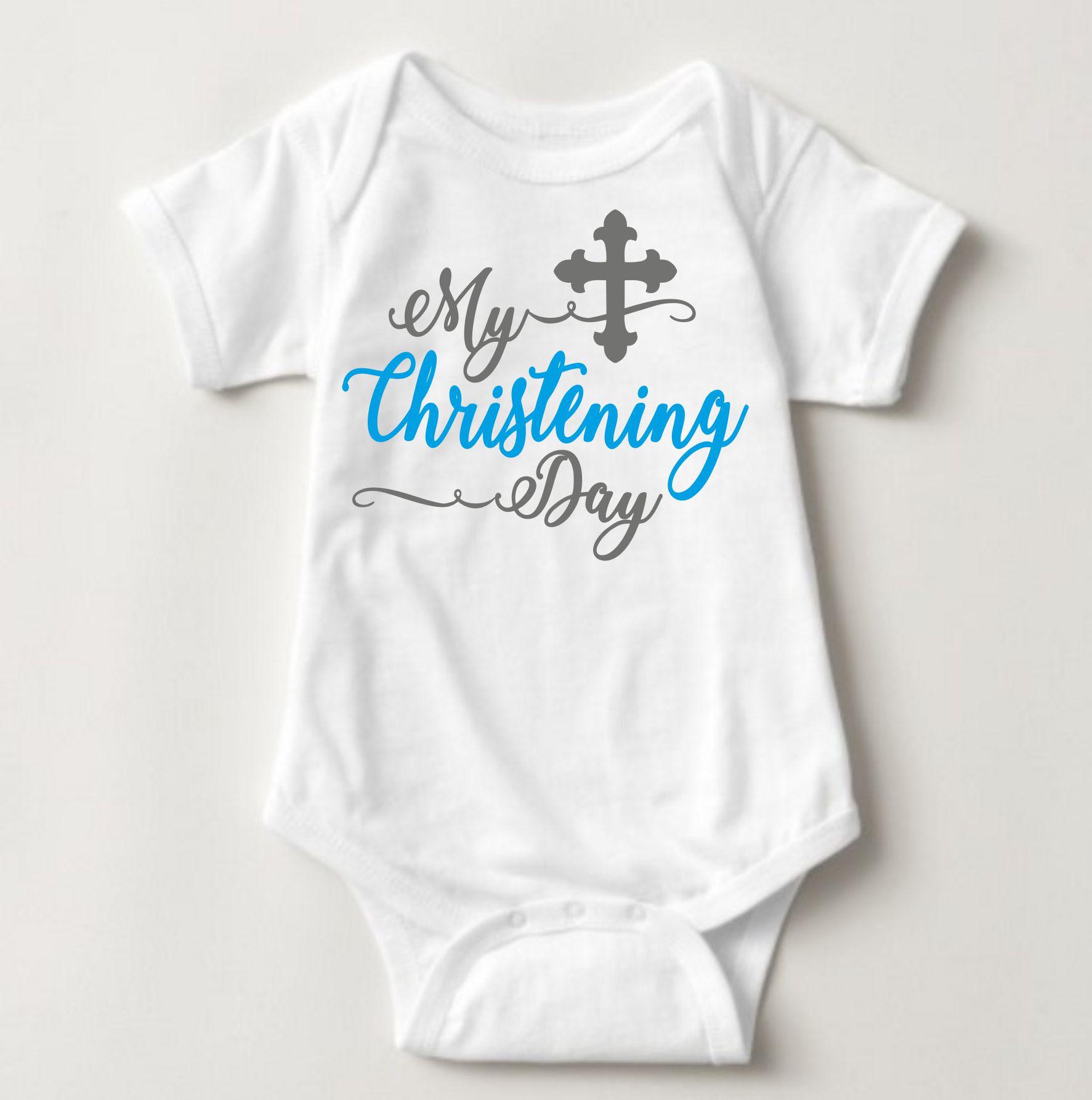 Baby Christening Onesies Boys Silver Blue Lazada PH