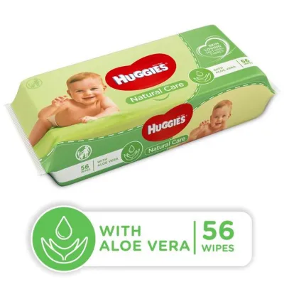 Huggies Natural Care With Aloe Vera - 56 Wipes