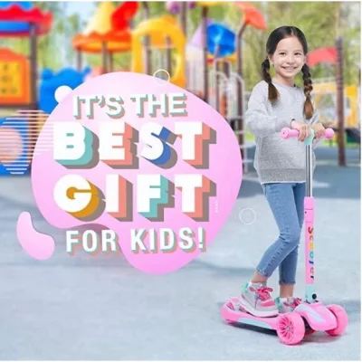 Foldable Character Ride-On Push Scooter for Kids