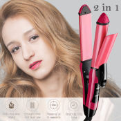 2-in-1 Hair Curling Iron and Straightener by 