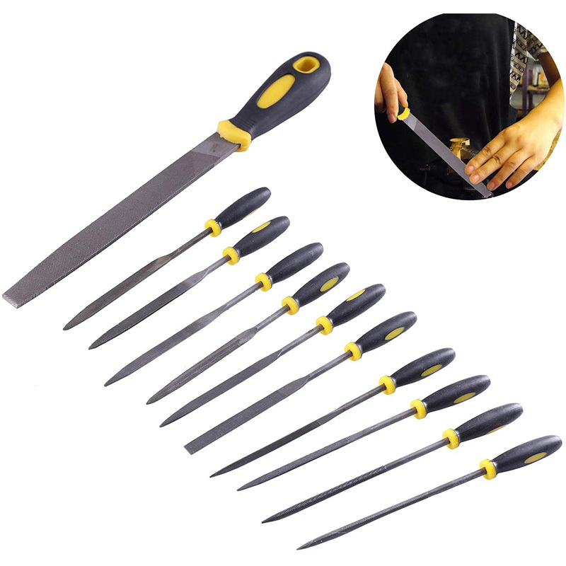 11Pcs Needle File Set, Alloy Steel Hand Metal File Rasp Tools for Wood/Soft Metal/Plastic and Hobby Projects