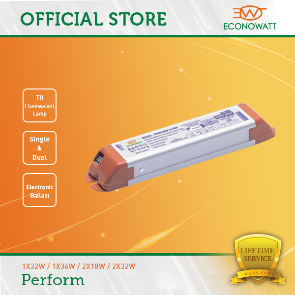 ECONOWATT 32W Perform Electronic Ballast for T8 Fluorescent Lamp (Dual