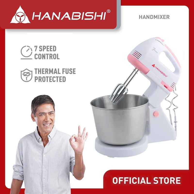 Hanabishi Hand Mixer HHMB-120SS Speed Control Hand Mixer w