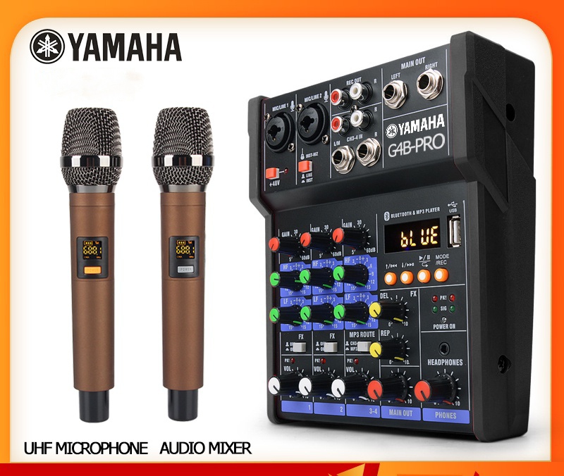 Yamaha G4 Mixer 4Channels/BT/USB with 2pcs. Wireless Microphone