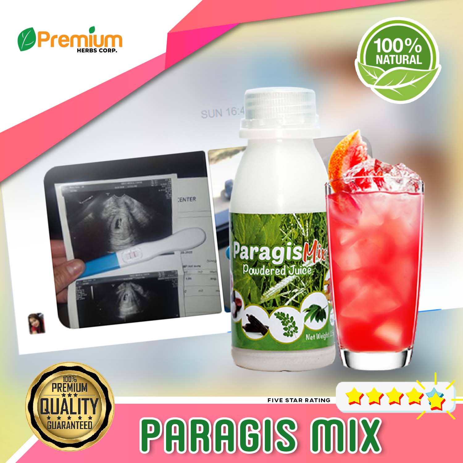 PHC02A PARAGIS MIX for pregnancy juice Drink promo original Immune
