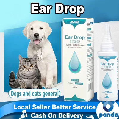 【In Stock】60 ml Pets Ears Drops Removers Effective Against Mites Antibacterial Preventing Health