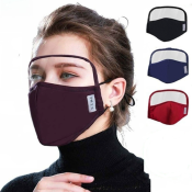 Mask Face mask and Face shield Adults Washable Cloth Mouth Cover FaceMasks Mask With Eye Shield