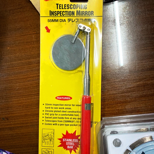 rex telescopic inspection mirror and licota inspection mirror Lazada PH
