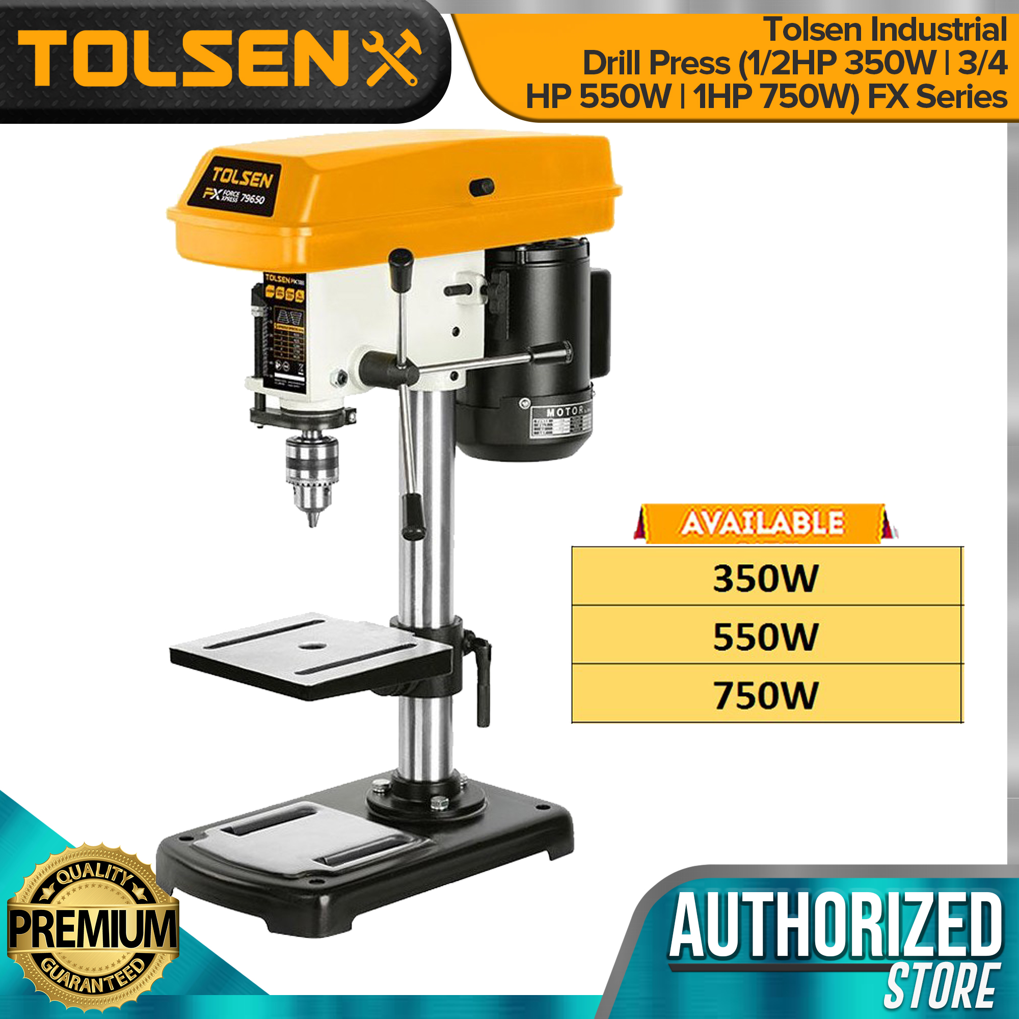 Tolsen Industrial Drill Press (1/2HP 350W 3/4HP 550W 1HP 750W) FX Series Lazada PH