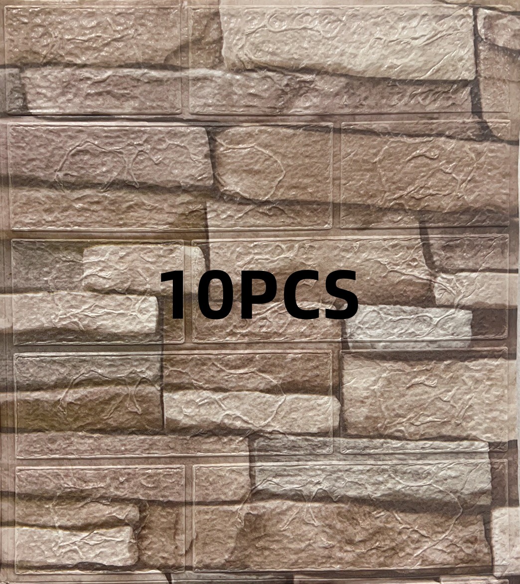 10PCS SET Wallpaper 70CMX77CM big size stickers foam wall paper 3D diy