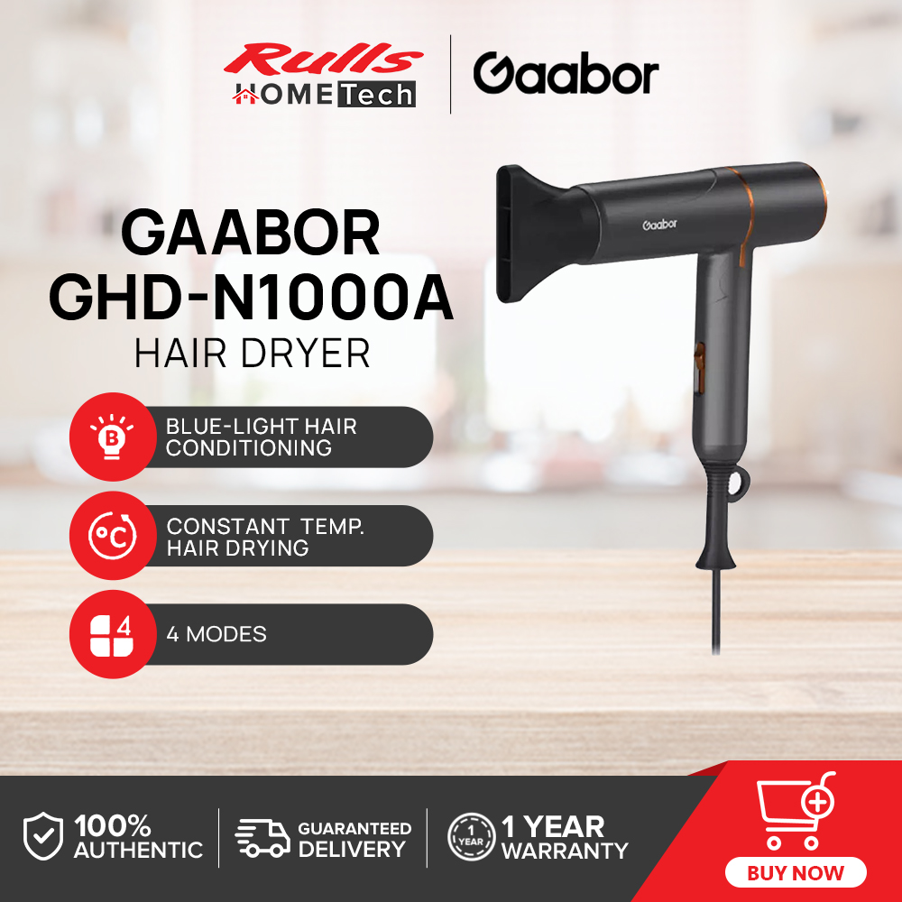 Gaabor GHDN1000A Hair Dryer 1000W Moisture Lock Negative Ionic 4