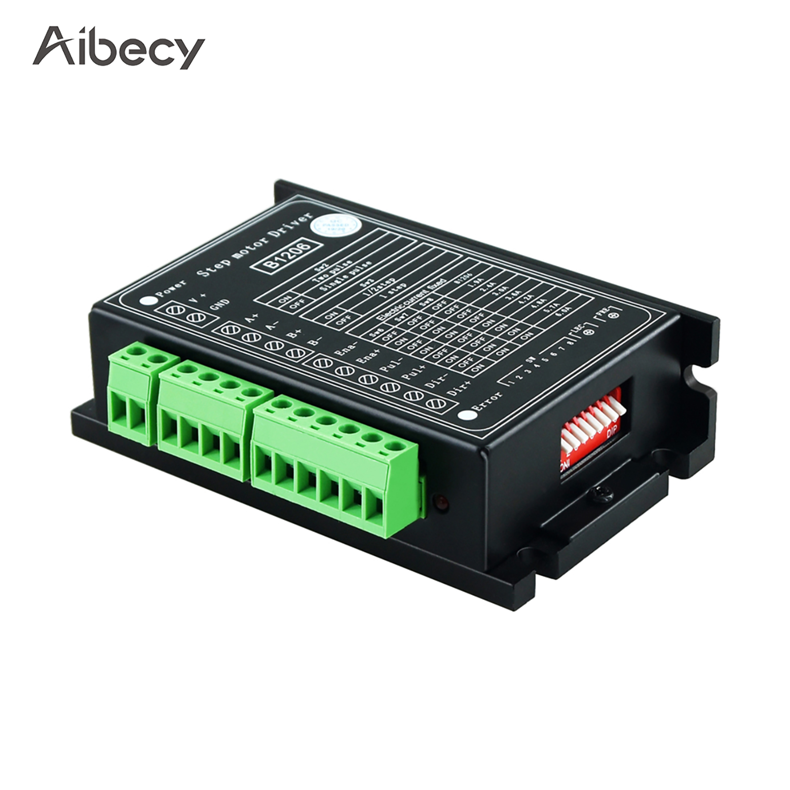 Aibecy B1206 Full/Half Step Driver 2-Phase Stepper Motor Driver Driving Voltage 20V-120VDC Current 6A Fannlady