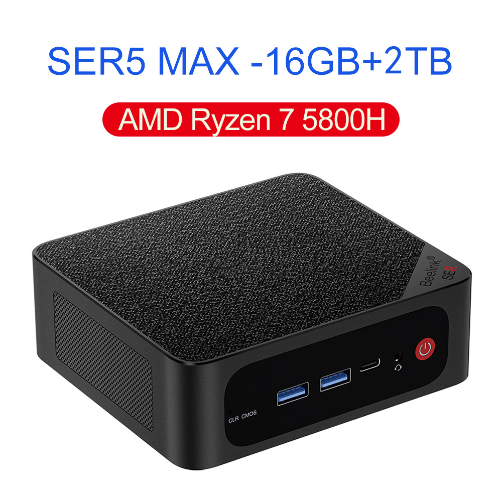 Beelink SER5 Max AMD Ryzen 7 5800H AMD Ryzen 7 5700U Mini PC Windows 11 Pro  WiFi6 BT 16GB 500GB SSD MINI PC Gamer Computer
