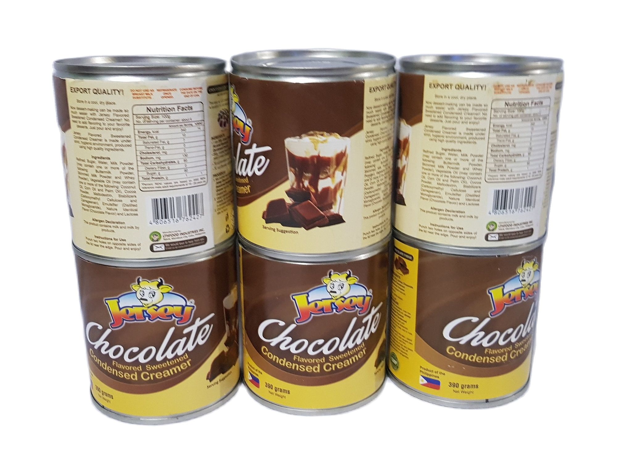 JERSEY Condensed Creamer Chocolate Flavored Sweetened (pack of 6 cans