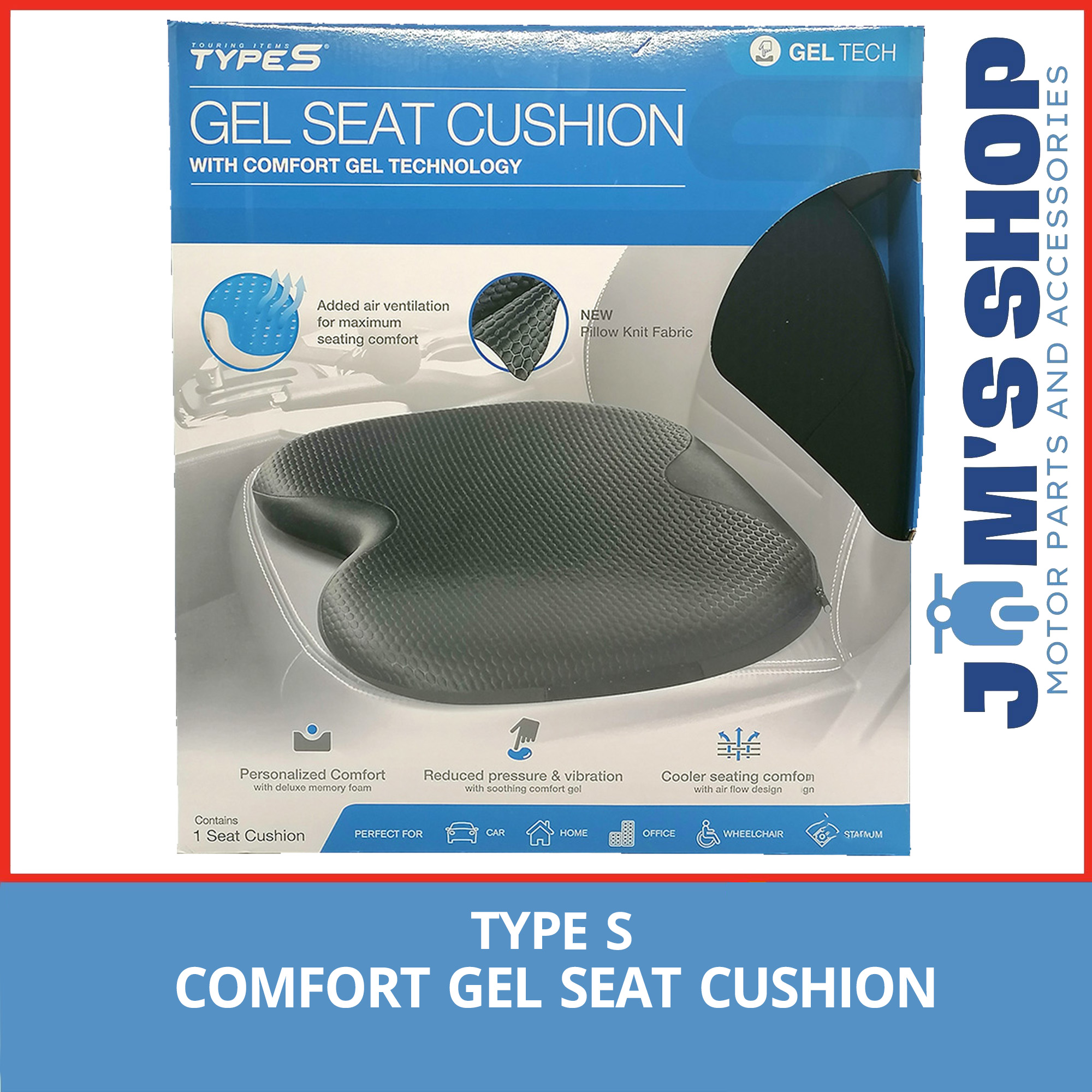 TYPE S Comfort Gel Seat Cushion