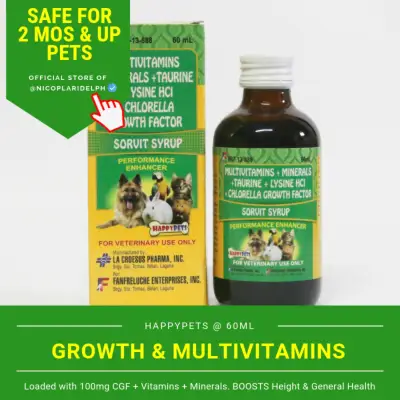 Sorvit Growth Multivitamins and Minerals for pets (60ml)