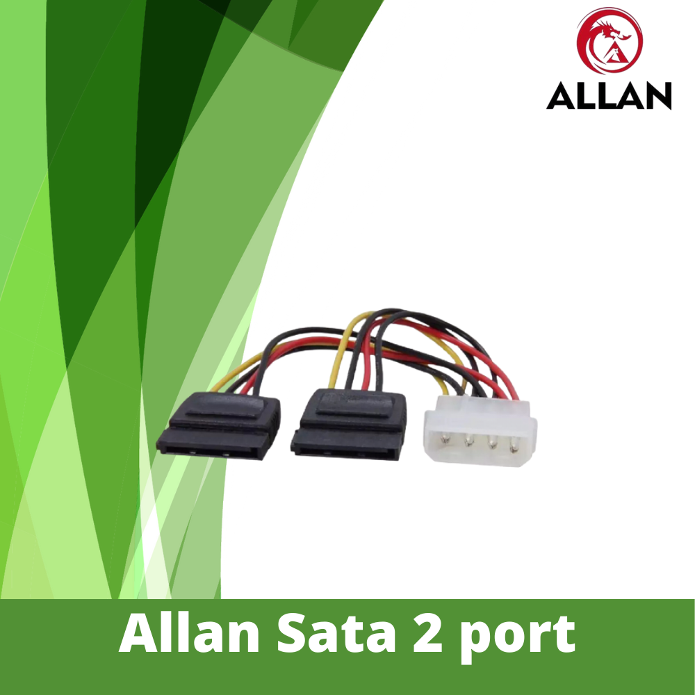 Allan Original Heavy Duty 4Pin IDE Molex To 2 Port Serial Ata sata Y allan-original-heavy-duty-4pin-ide-molex-to-2-port-serial-ata-sata-y