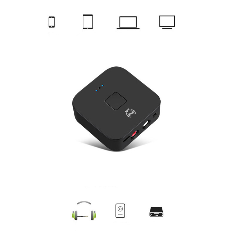 BLS-B11 NFC Bluetooth Receiver 5.0 3.5mm Jack Aux Stereo Wireless Adapter Music Support APTX LL for Car Speaker RCA Bluetooth 5.0 Audio Receiver