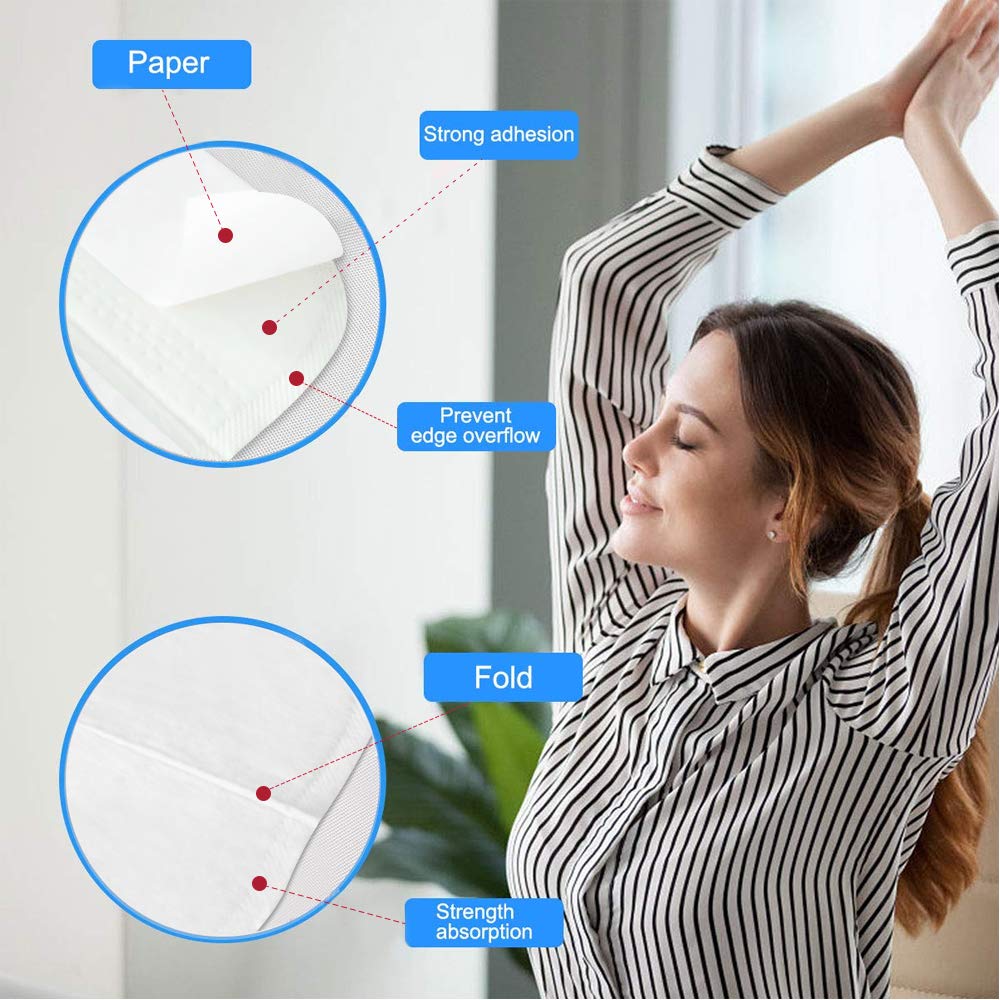 Yaju Disposable Underarm Pads Armpit Sweat Perspiration Shield