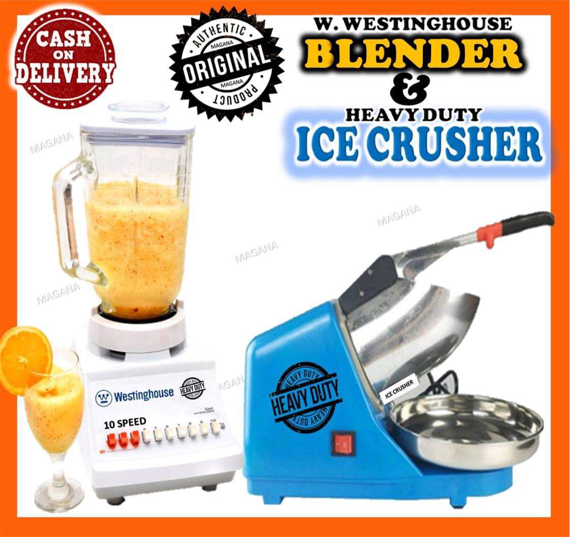 BUNDLE DEAL WESTINGHOUSE 10 SPEED BLENDER AND HEAVY DUTY ICE CRUSHER