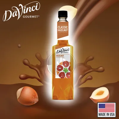 DaVinci™ Imported Davinci Classic Hazelnut Syrup Net Weight: 750ml Use for: Hot & Cold Beverages