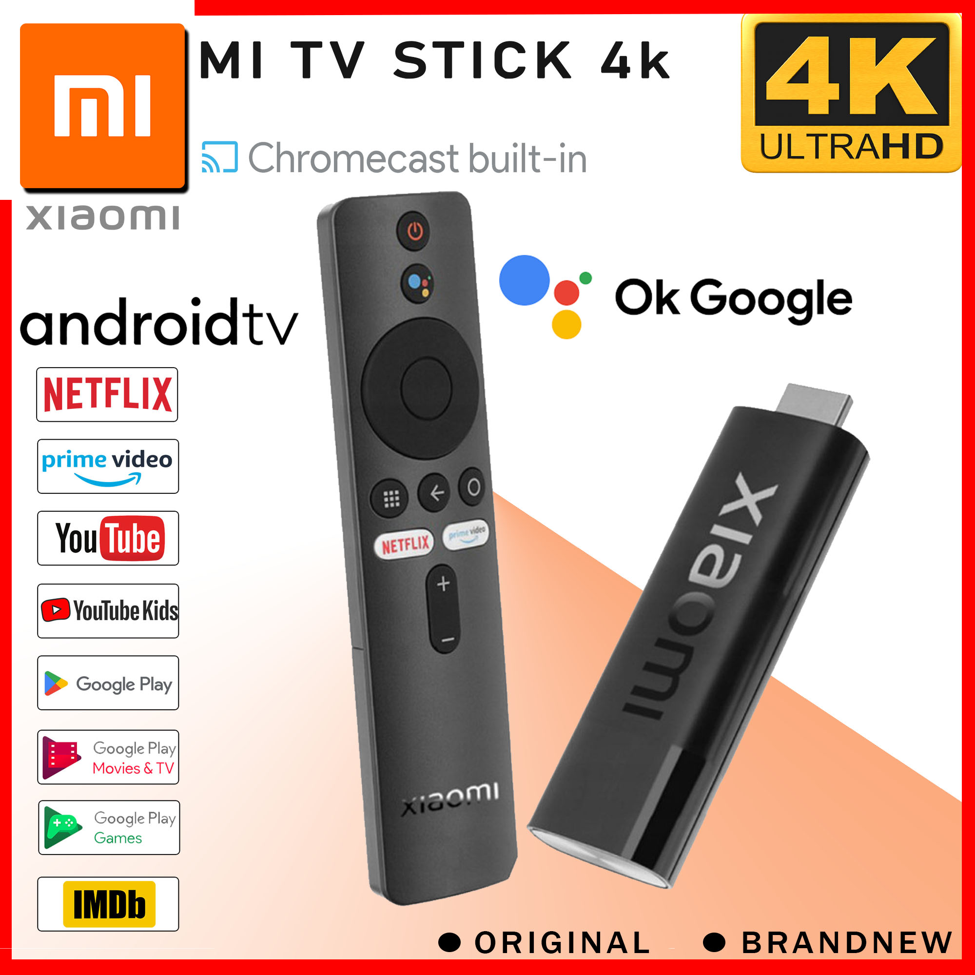 Mi Android TV Stick 4K with Dolby Vision and Dolby Atmos Media
