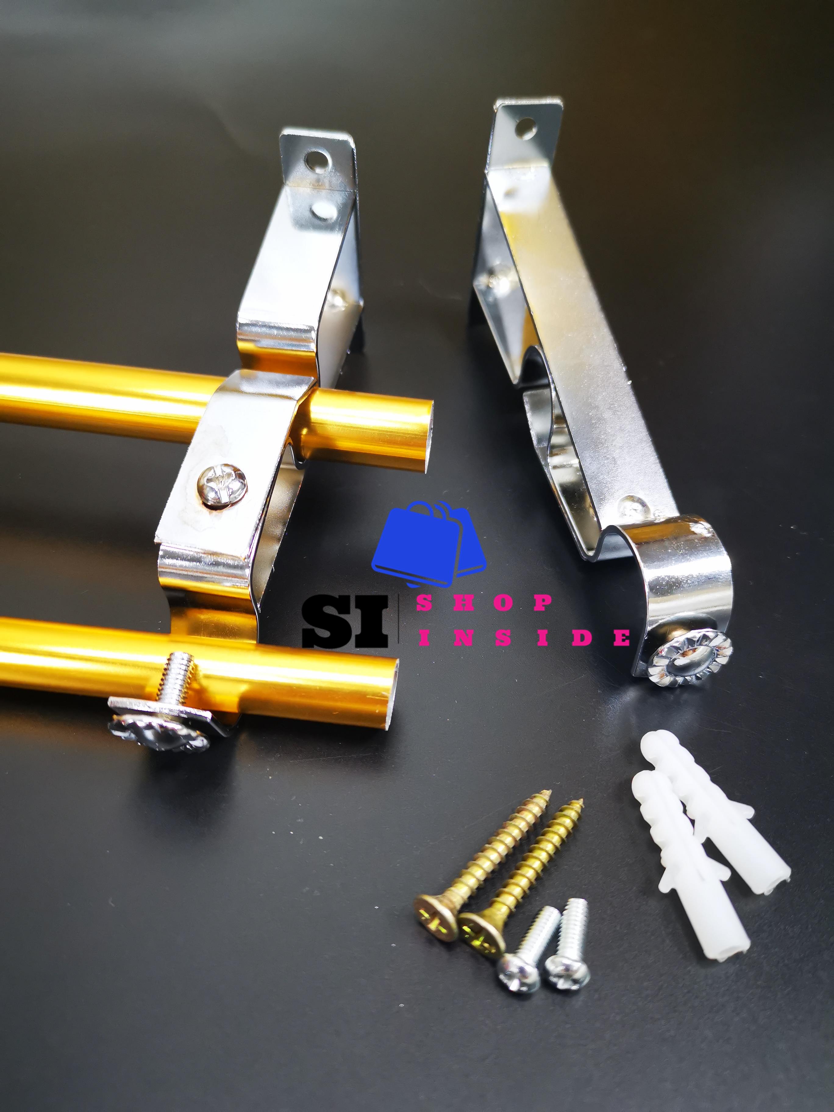 Heavy Duty Curtain Rod Brackets Adjustable Double Rod Holders 3/4 Inch