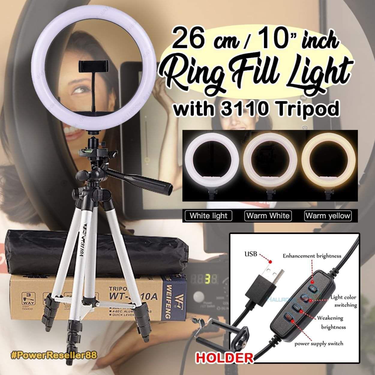 tripod 3110 with ring light